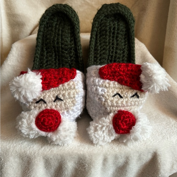 Handcrafted Santa Slippers - Picture 1 of 10